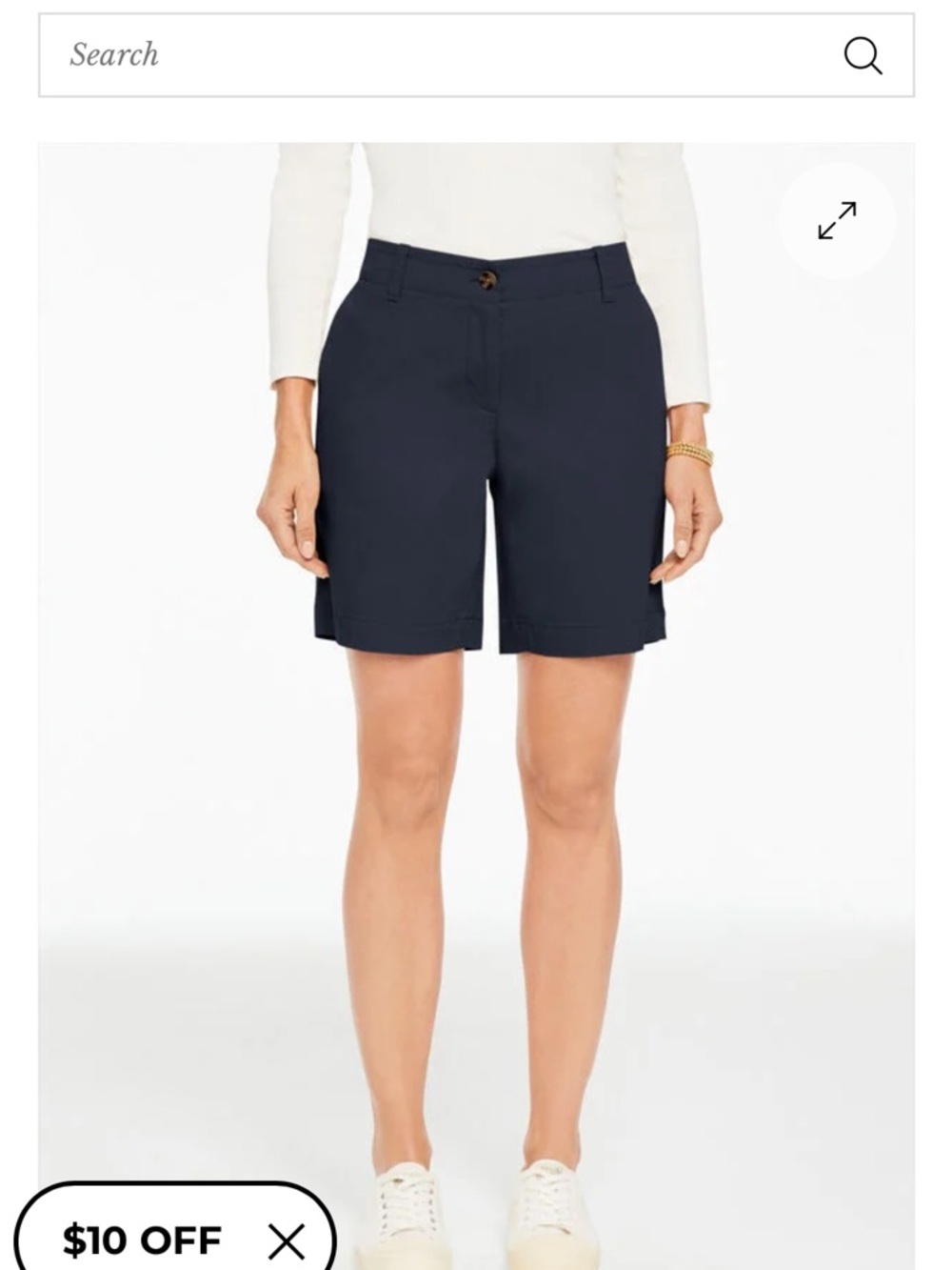 Talbots Navy Blue Tailored Bermuda Shorts | Women’s Size 12 - Classic Summer